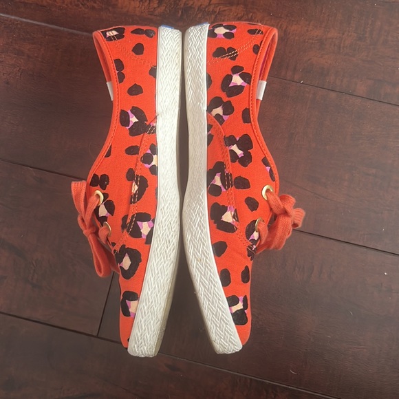 Kate Spade Orange Leopard Pointed Keds - Picture 3 of 8